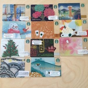 Starbucks Card International Collection - 11 Card Lot ( Japan, Korea, Hong Kong)